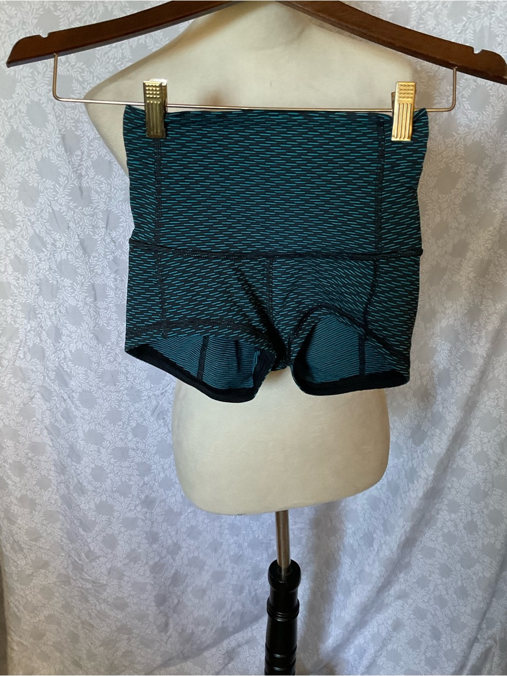 lululemon athletica Teal & Black High-Rise Bike Shorts
